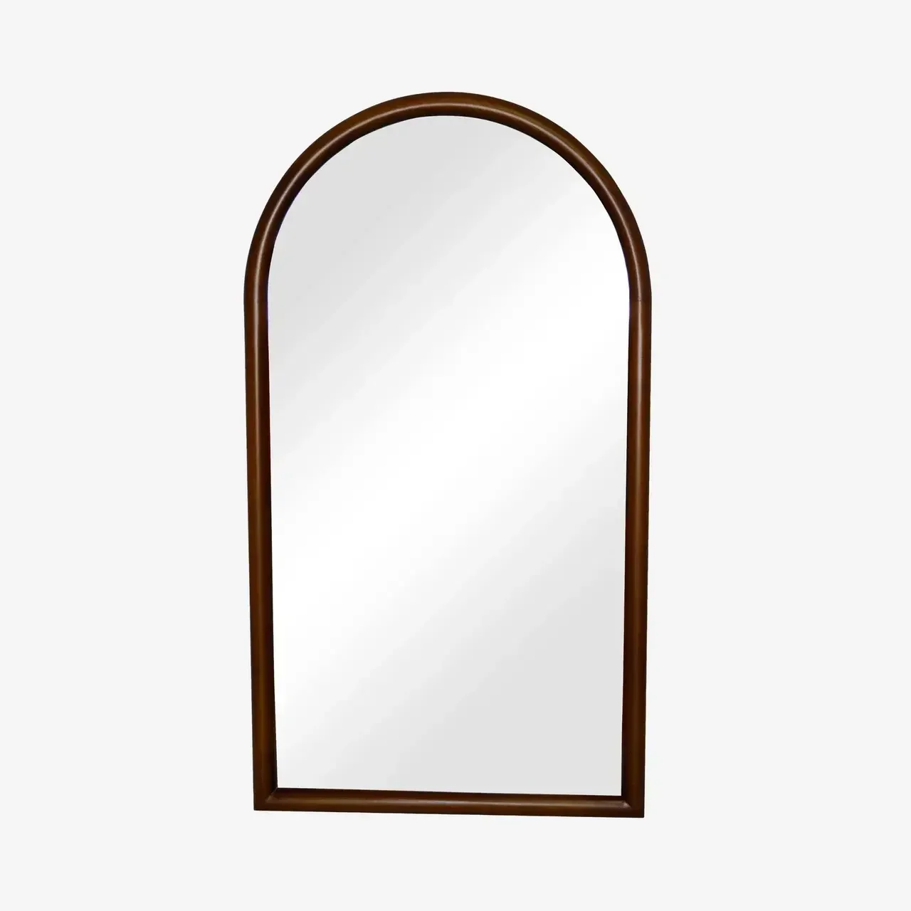 Espejo Arco Madera Pino Teñido Nogal Pared Vertical