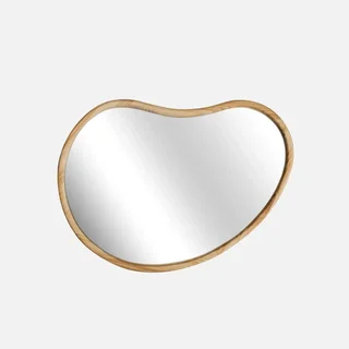 Miroir bois sapin 85 cm forme organique naturel Jacob entrée chambre