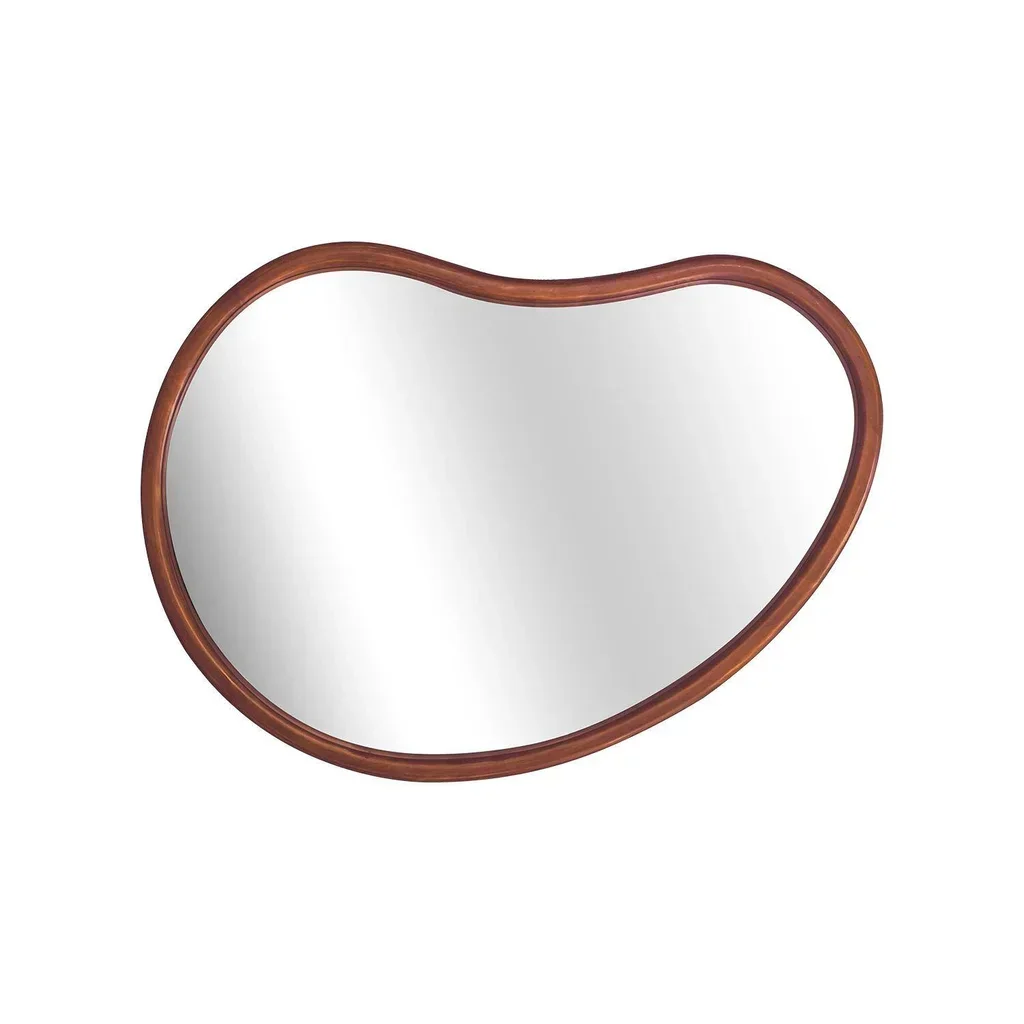 Miroir bois sapin naturel 85 cm forme organique Jacob