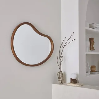 Miroir bois sapin naturel 85 cm forme organique Jacob