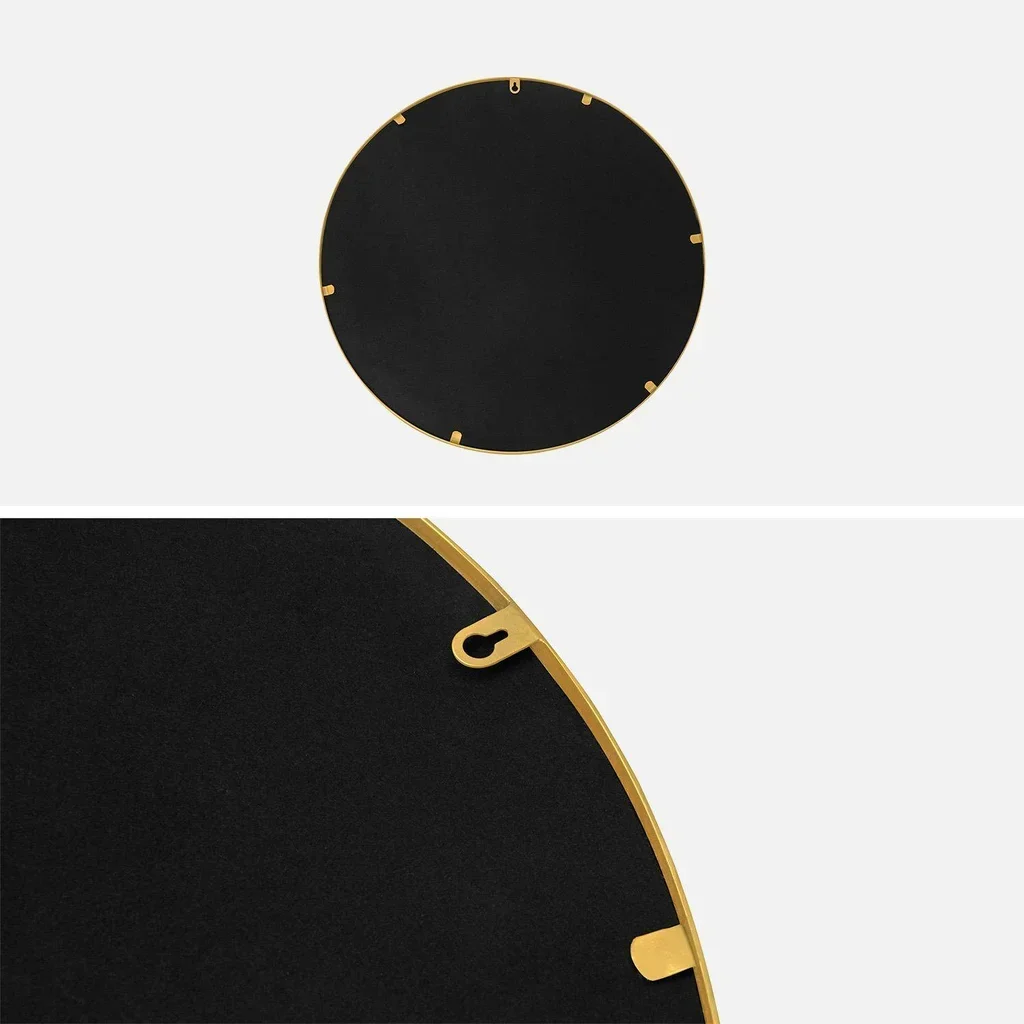 Miroir rond métal 60cm Mabel design moderne chic mural