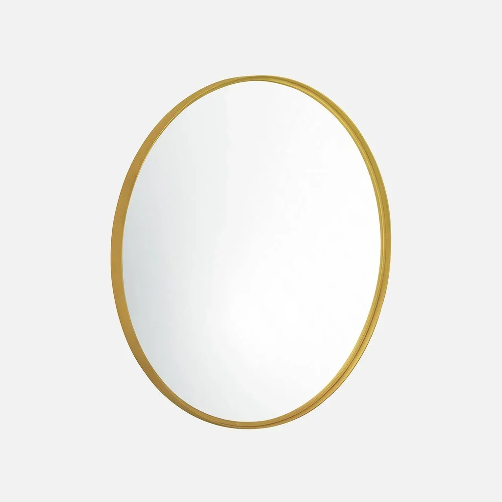 Miroir rond métal 60cm Mabel design moderne chic mural