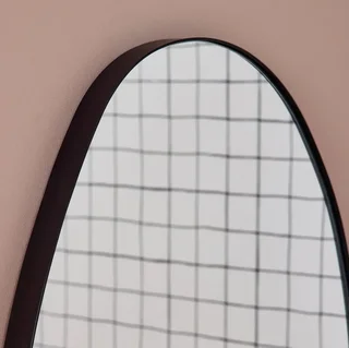 Black metal organic wall mirror Ø 55.5 cm Harper