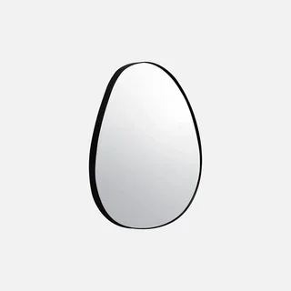 Black metal organic wall mirror Ø 55.5 cm Harper