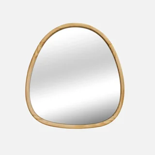 Miroir mural rond bois sapin naturel Ø75 cm Charlie