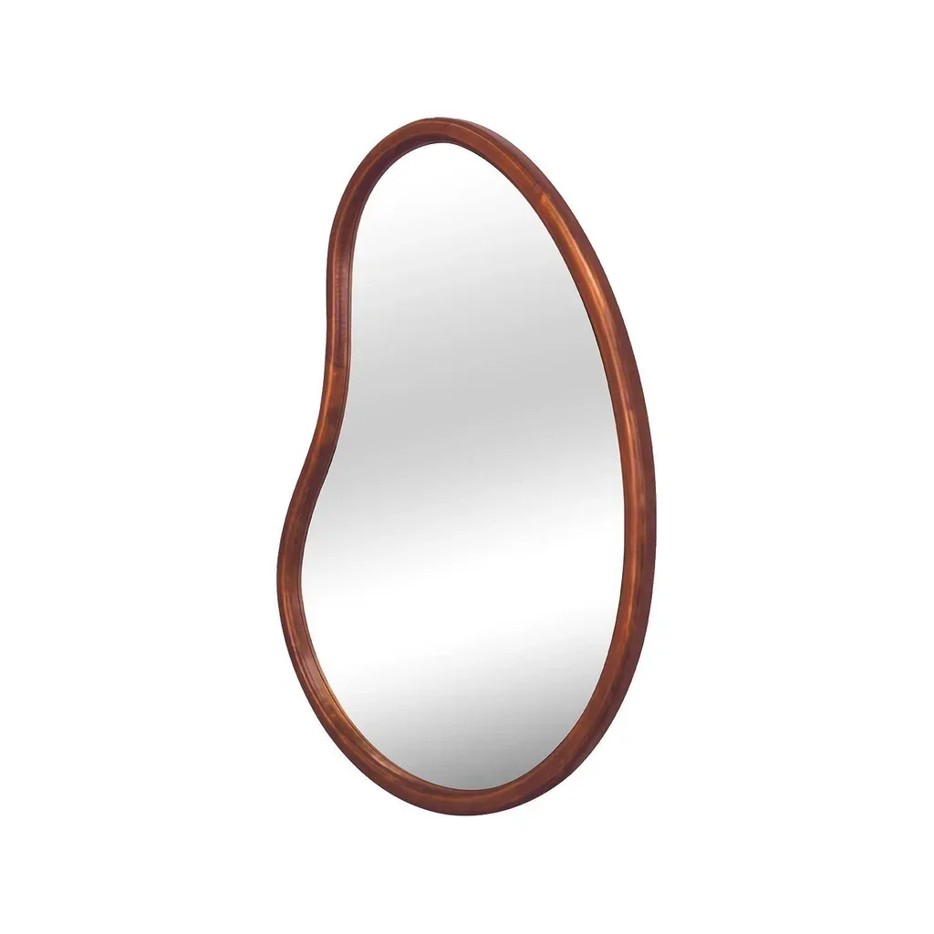 Espejo redondo madera abeto natural 95 cm Jacob entrada dormitorio baño