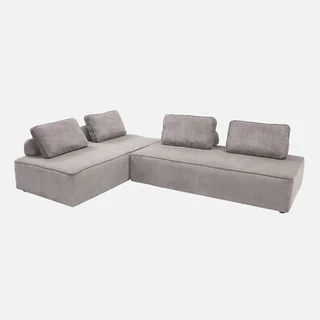Module chauffeuse 2 places velours côtelé modulable lot de 2