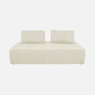 Chauffeuse 2 places velours côtelé modulable - Lot de 2