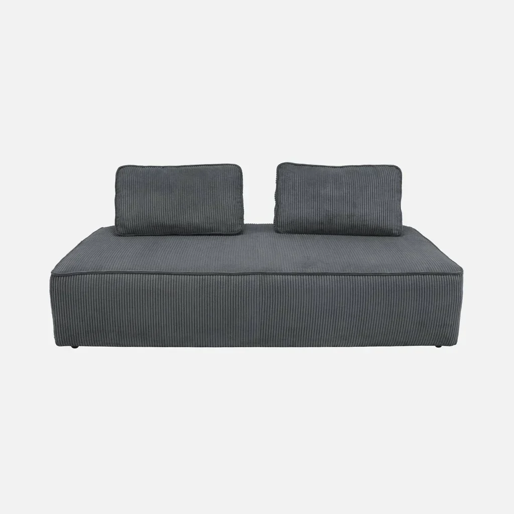 Module canapé 2 places velours côtelé chauffeuse modulable salon