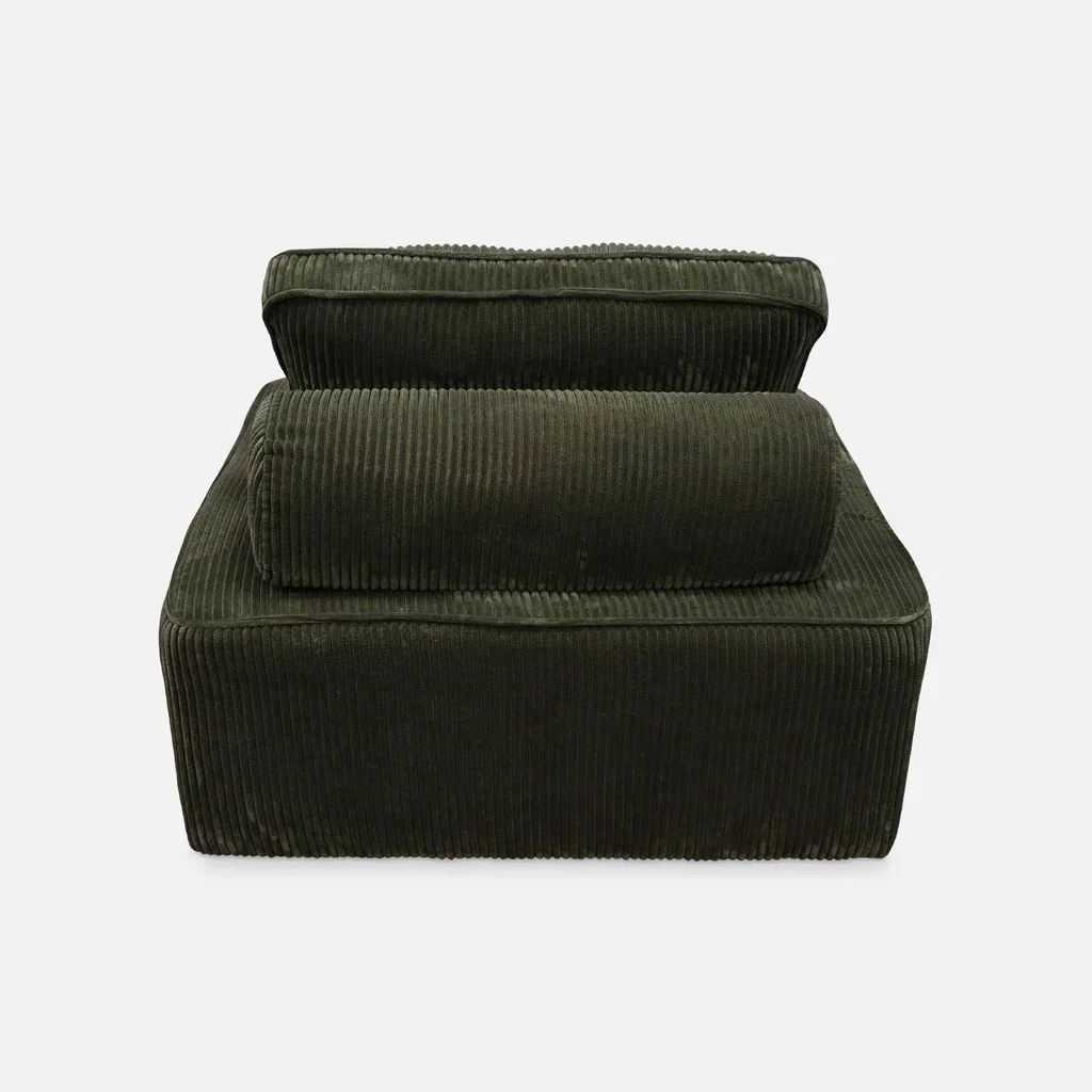 Module chauffant velours côtelé canapé d'angle lot 2