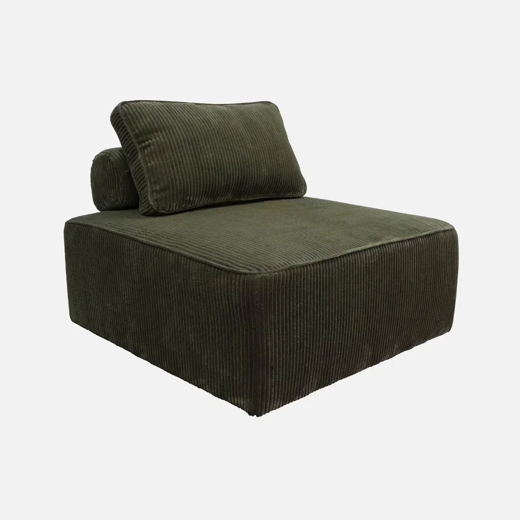 Module chauffant velours côtelé canapé d'angle lot 2