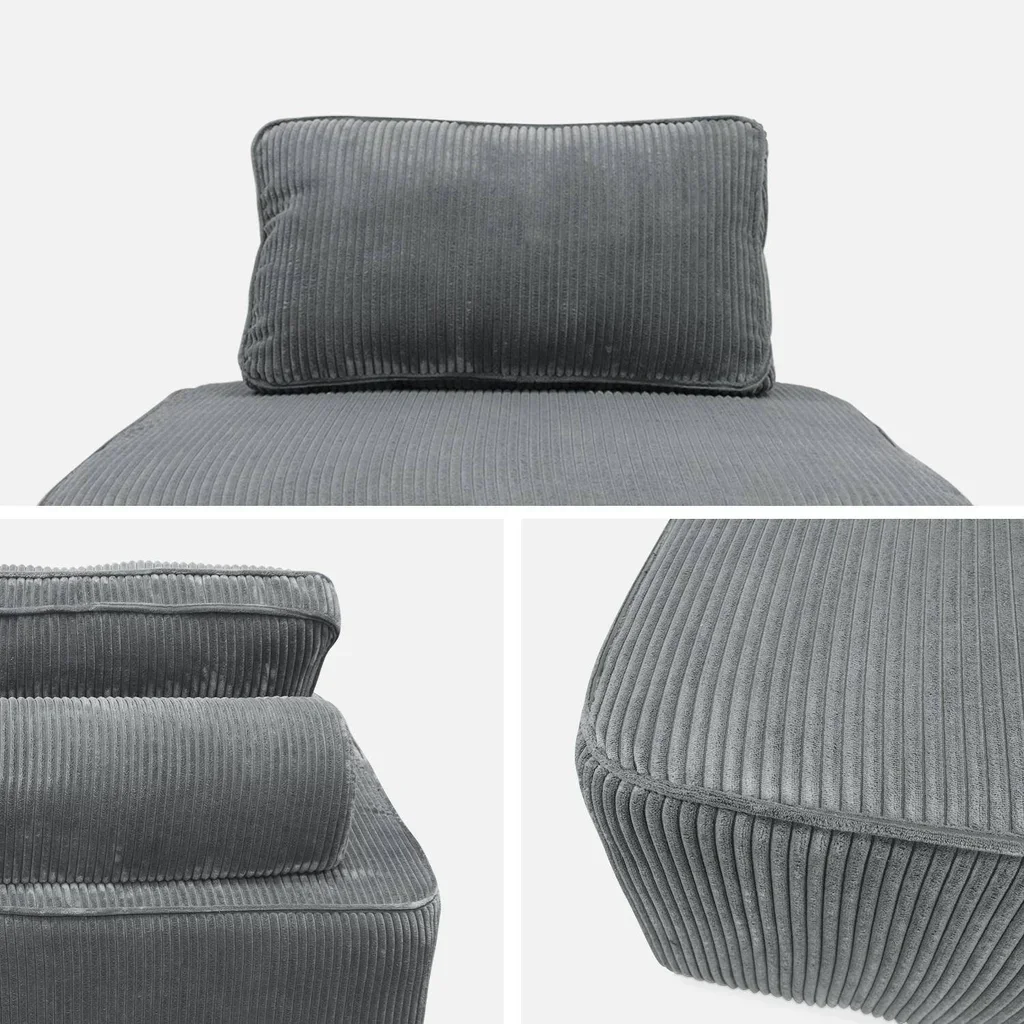 Module chauffant velours côtelé canapé d'angle lot 2