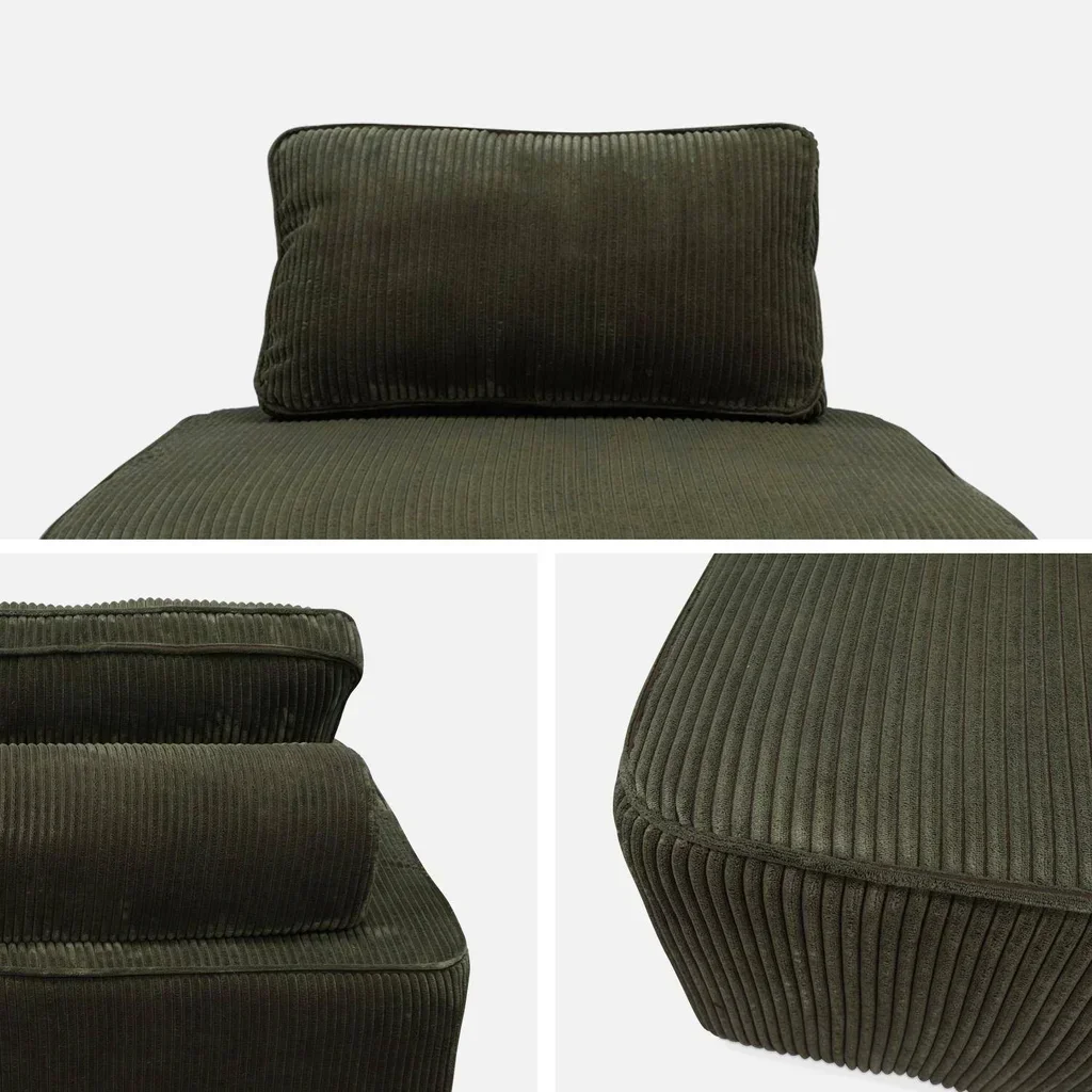 Module chauffant velours côtelé canapé d'angle lot 2