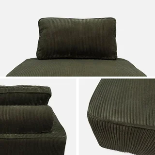 Module chauffant velours côtelé canapé d'angle lot 2