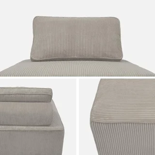 Module chauffant velours côtelé canapé d'angle - Lot 2 chauffeuses Lao