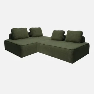 Module chauffeuse 2 places bouclette Bao - Lot de 2 chauffeuses modulaires vintage