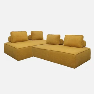 Module chauffeuse 2 places bouclette canapé composable - Lot de 2