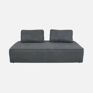 2-Seater Vintage Green Corduroy Modular Loveseat Sofa Lao 180cm