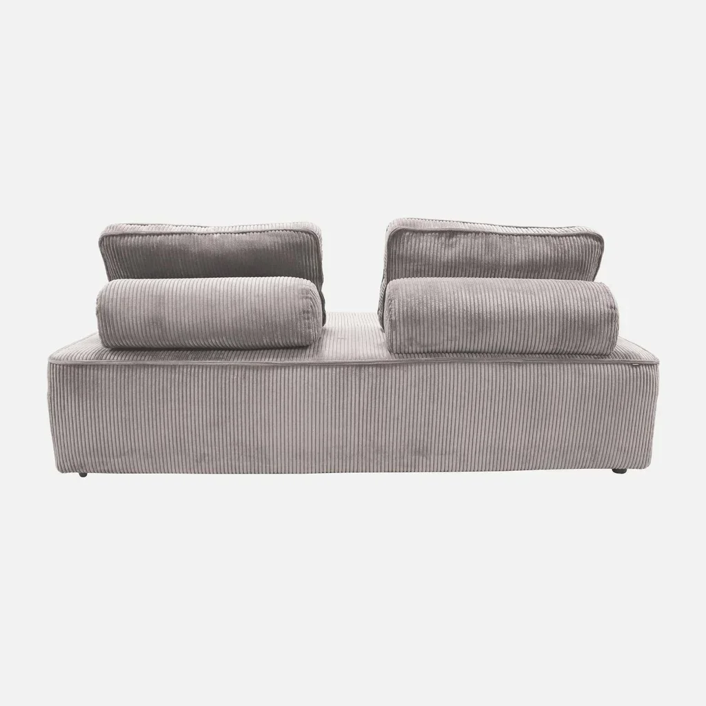2-Seater Velvet Corduroy Green Modular Vintage Loveseat Sofa Lao