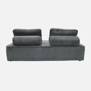 2-Seater Vintage Green Corduroy Modular Loveseat Sofa Lao 180cm