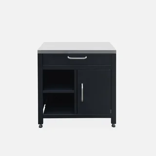 Modulo cucina esterno acciaio 80 cm cassetto armadio nero inox