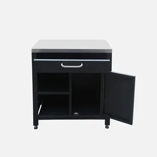 Modulo cucina esterno acciaio 80 cm cassetto armadio nero inox