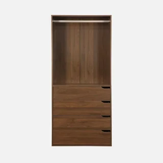 Module dressing bois 4 tiroirs 1 penderie Modulo