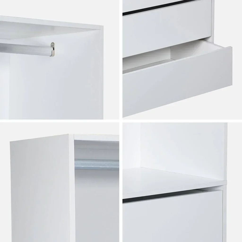 Module dressing bois 4 tiroirs penderie intégrée Modulo