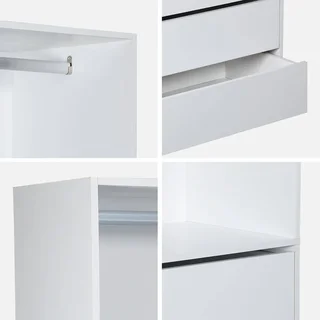Module dressing bois 4 tiroirs penderie intégrée Modulo
