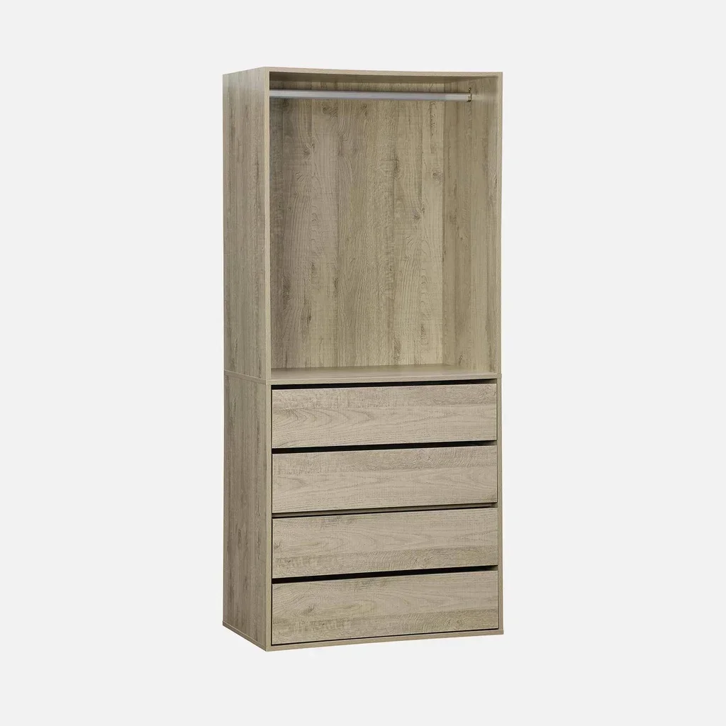 Module dressing bois 4 tiroirs 1 penderie Modulo