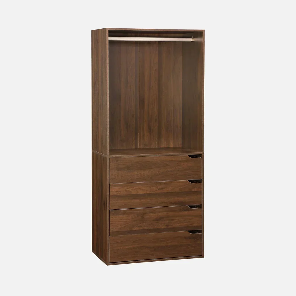 Module dressing bois 4 tiroirs 1 penderie Modulo