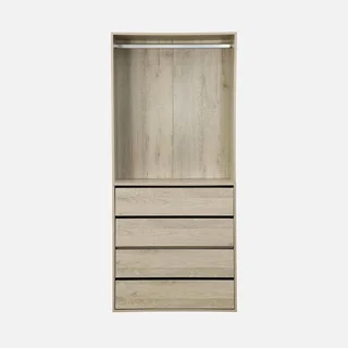 Module dressing bois 4 tiroirs 1 penderie Modulo