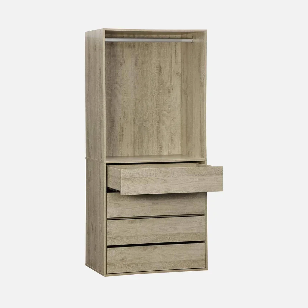 Module dressing bois 4 tiroirs 1 penderie Modulo
