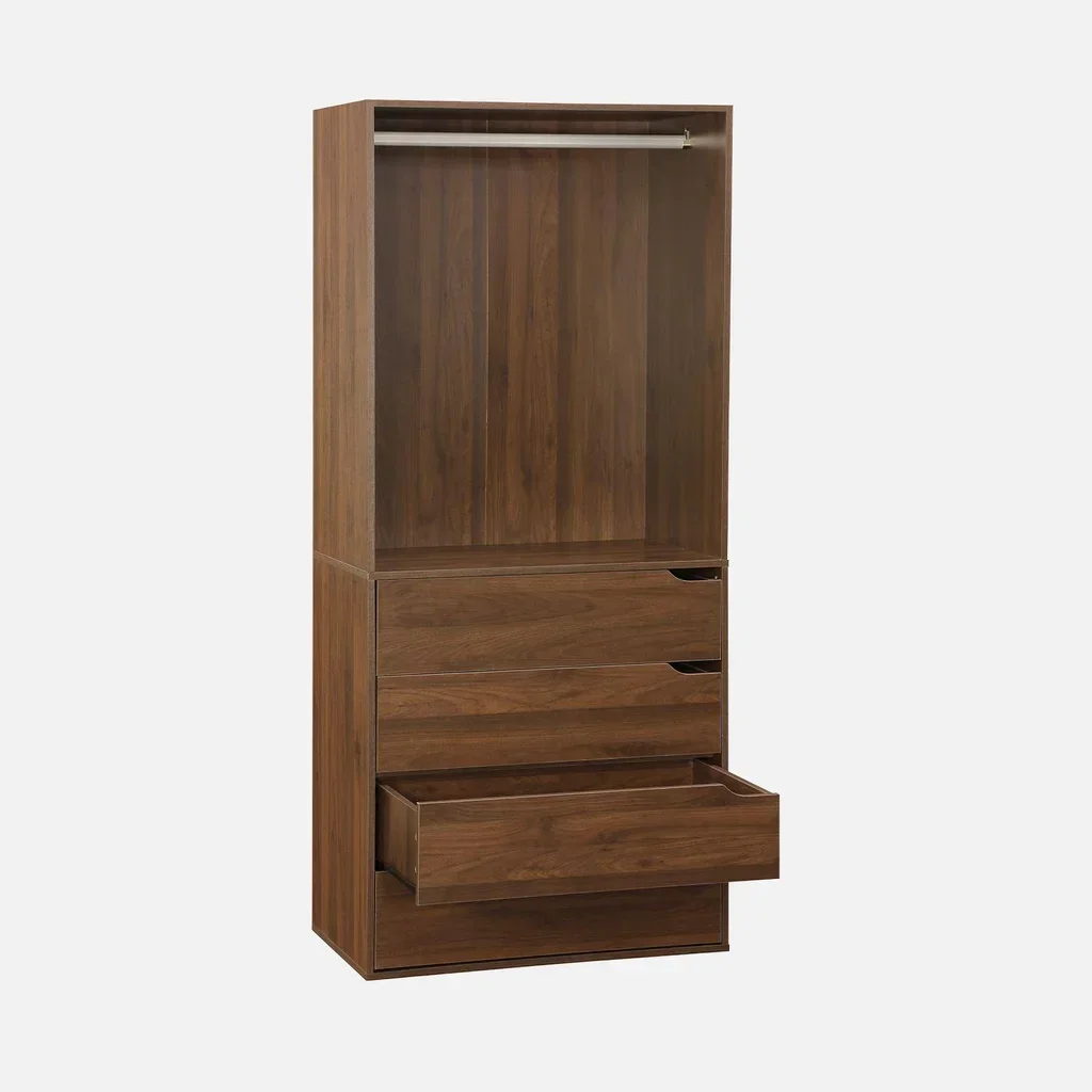 Module dressing bois 4 tiroirs 1 penderie Modulo