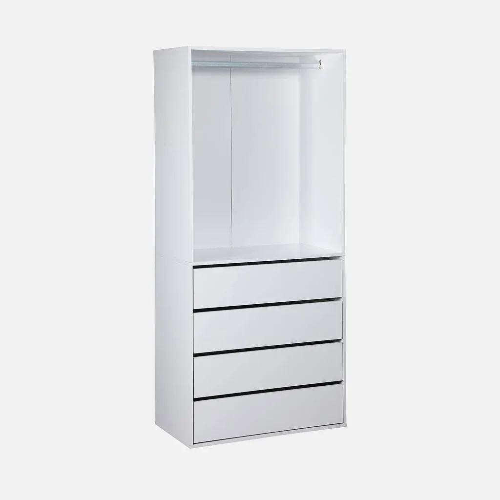 Module dressing bois 4 tiroirs penderie intégrée Modulo