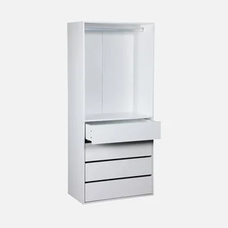 Module dressing bois 4 tiroirs penderie intégrée Modulo