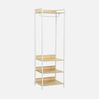 Module dressing bois métal penderie 3 étagères Clever