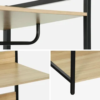 Module dressing bois métal penderie 3 étagères Clever