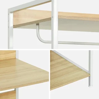 Module dressing bois métal penderie 3 étagères Clever
