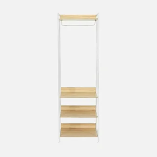 Module dressing bois métal penderie 3 étagères Clever