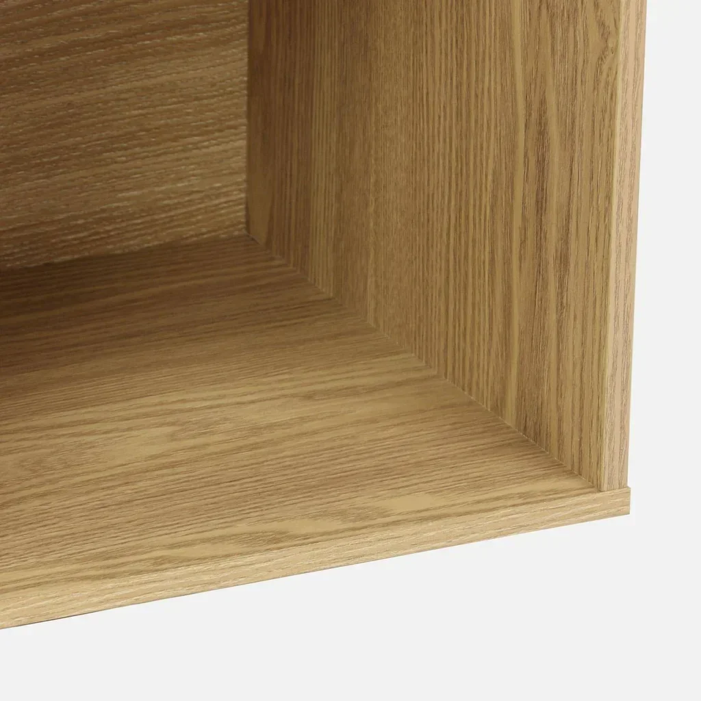 Módulo Armazenamento 2 Prateleiras Madeira Kompo Branco Estante Modular