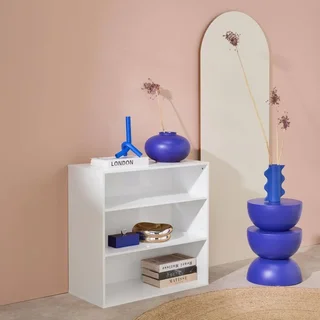 Módulo de arrumação 2 prateleiras madeira Kompo modular branco