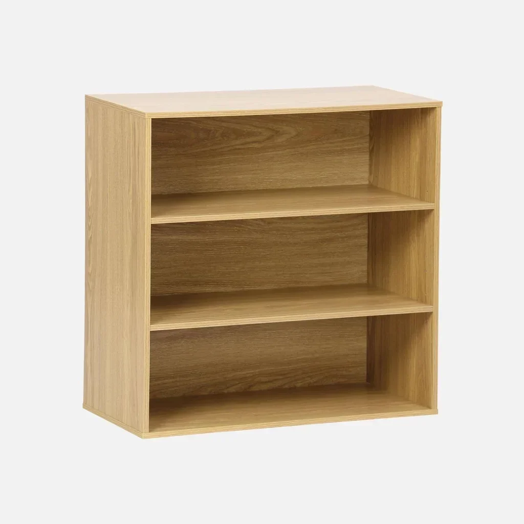 Módulo Armazenamento 2 Prateleiras Madeira Kompo Branco Estante Modular