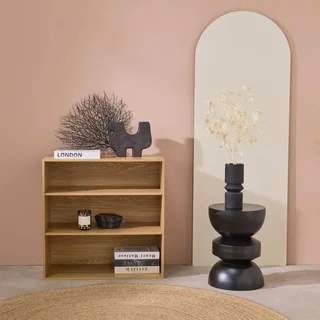 Módulo Armazenamento 2 Prateleiras Madeira Kompo Branco Estante Modular