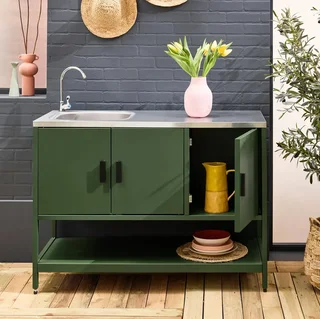 Cuisine extérieure inox avec évier 120 cm Naxos