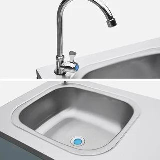 Cuisine extérieure inox avec évier 120 cm Naxos