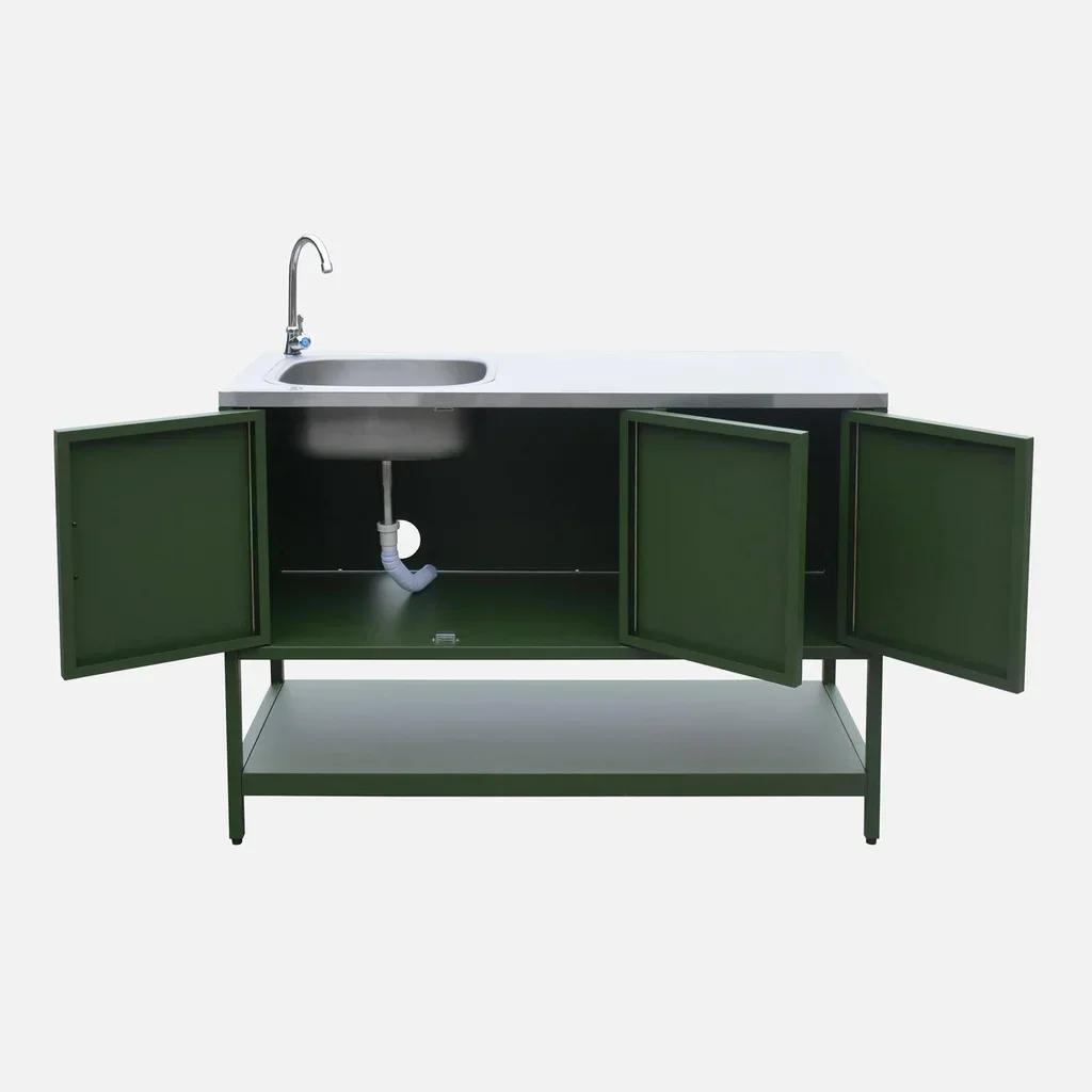 Cuisine extérieure inox avec évier 120 cm Naxos