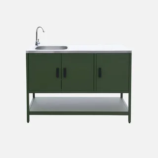 Cuisine extérieure inox avec évier 120 cm Naxos