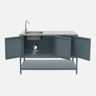 Cuisine extérieure inox avec évier 120 cm Naxos