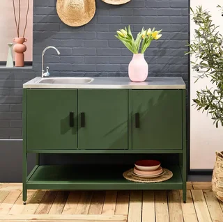 Cuisine extérieure inox avec évier 120 cm Naxos
